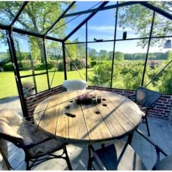 Havebord Med Armeringsjernben Kabeltromlen Havebord Med Armeringsjernben Olieret, Ø95-100 Cm