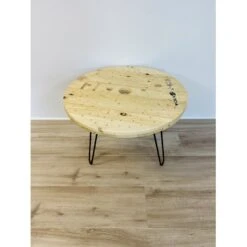 VIDA Sofabord På Stråleben Kabeltromlen VIDA Sofabord På Stråleben Lakeret, Ø60 Cm