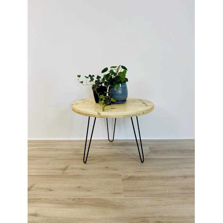 VIDA Sofabord På Stråleben Kabeltromlen VIDA Sofabord På Stråleben Lakeret, Ø60 Cm 6 VIDA Sofabord På Stråleben Kabeltromlen VIDA Sofabord På Stråleben Lakeret, Ø60 Cm - Image 4